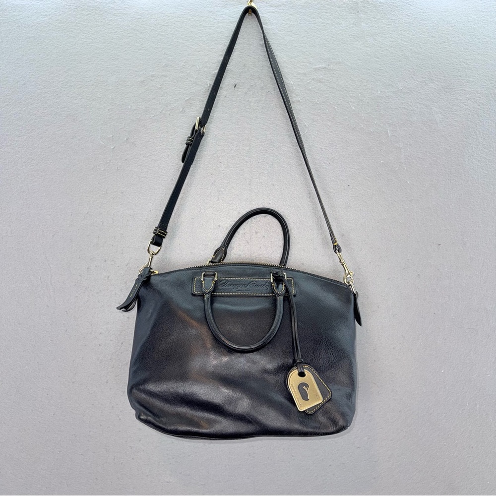 Dooney‎ & Bourke women’s Florentine Vacchetta black leather Satchel shoulder bag